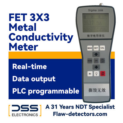 60 KHz en 500 KHz Metaalgeleidingsmeter 0,51% - 112% IACS (volledige schaal)